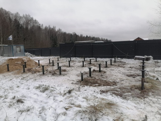 Фундамент на винтовых сваях 3x6м